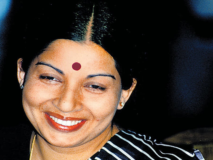 IRON LADY OF TAMIL NADU: (L)The picture was taken when Jayalalithaa joined AIADMK in early 1980s