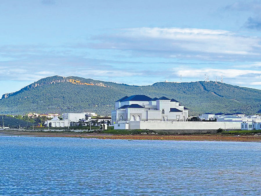 Luxurious: A palace of the Saudi royal family on the coast of Tangier, Morocco. Sustained low oil prices have strained the Saudi economy and forced question about whether the family with thousands of members can maintain its lavish lifestyle . nyt