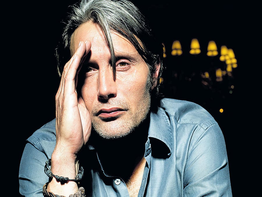 focused Actor Mads Mikkelsen