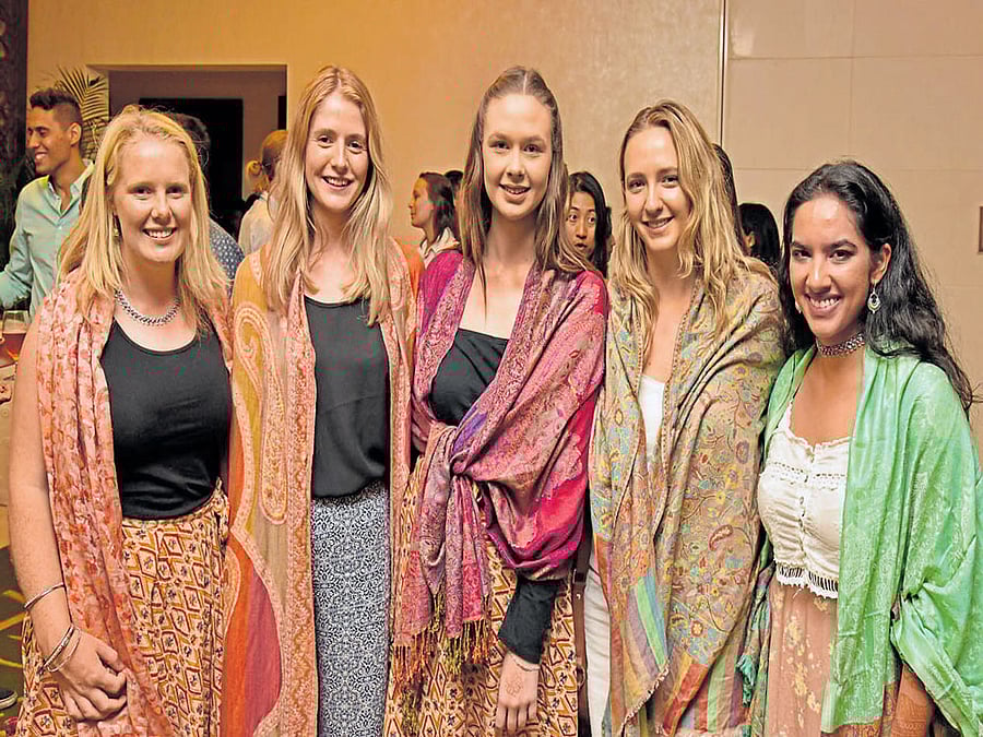 nostalgic (From left) Gen Sheehan, Nicole Velaives, Kate Linsley, Bella Raymond and  Krishaa Adhikany. DH Photos by S K Dinesh