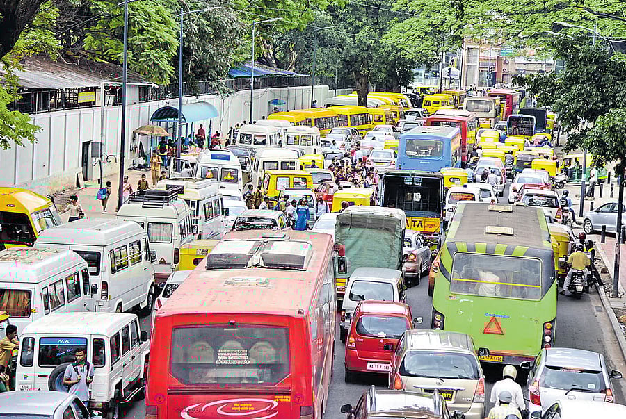 Bumper-to-bumper traffic on the stretch. DH PHOTO