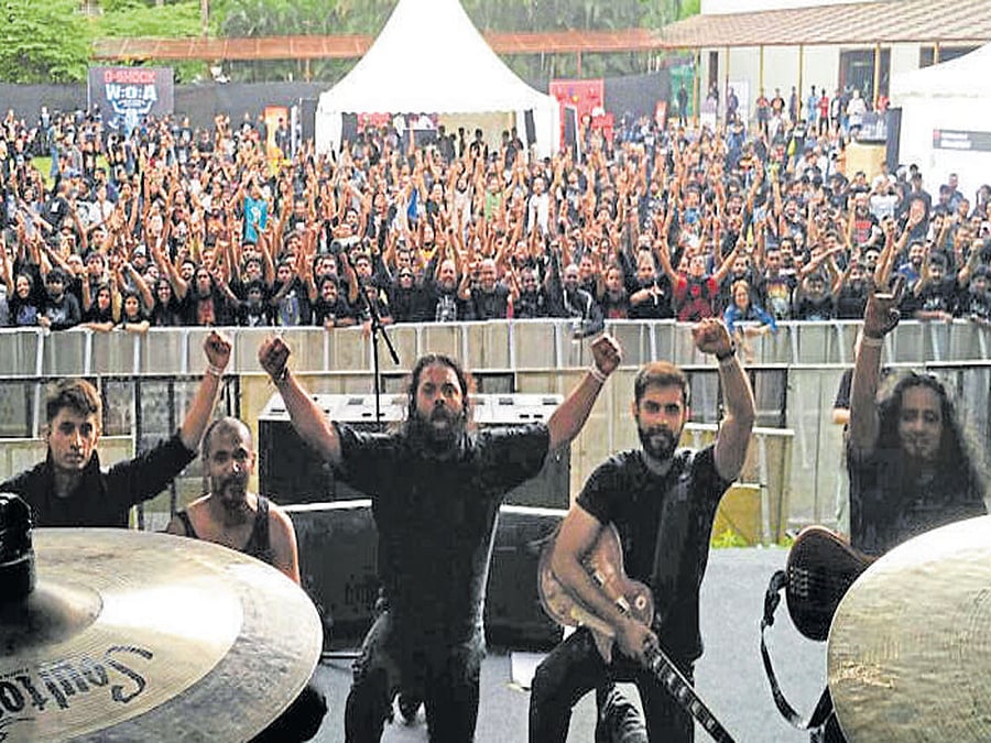 talented 'Inner Sanctum' performing at 'Bangalore Open Air 2016'. Narayan Shrouthy