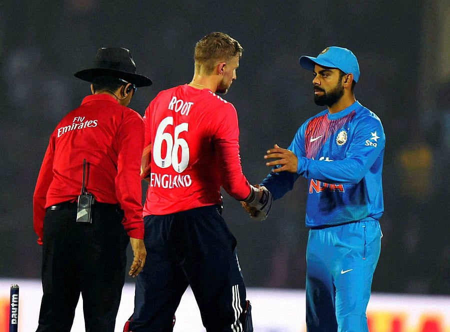 Hosts' batting comes a cropper as Morgan's men emerge 7-wicket victors. PTI