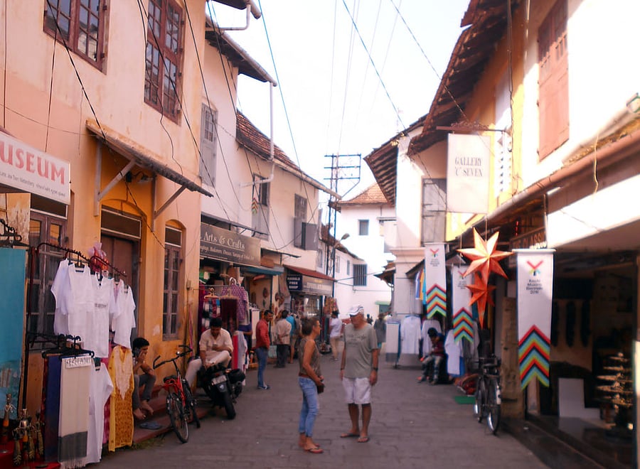 Of past & present: Jew Street in Mattancherry. Photo courtesy: Author