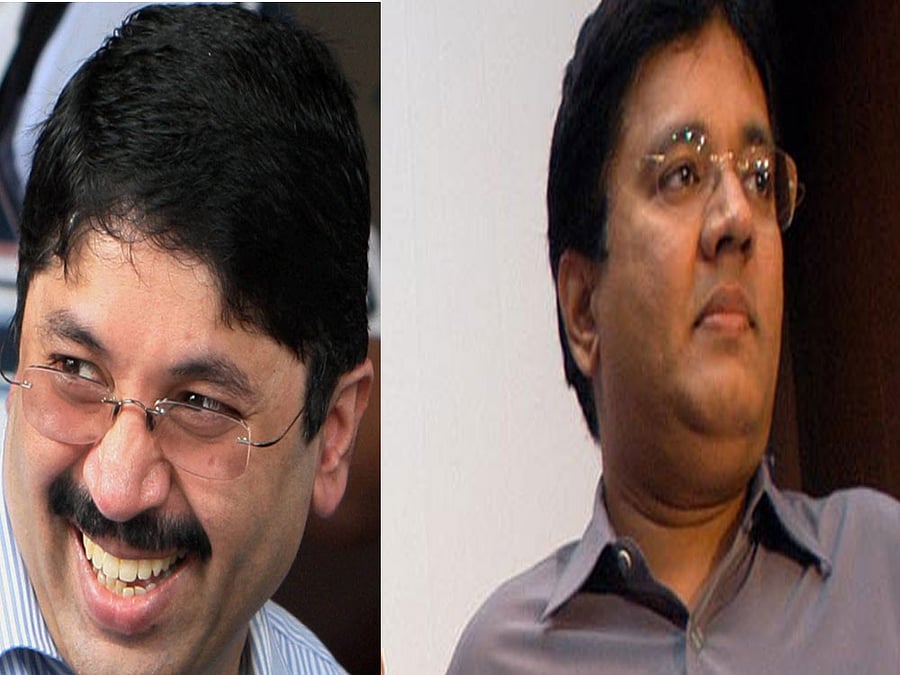 Former telecom minister Dayanidhi Maran and his brother Kalanithi.