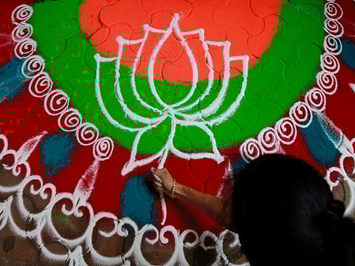 Alarmed at the scale of rebellion in the BJP ranks, Sangh Parivar organisations are mobilising their rank and file for the Uttarakhand Assembly elections. PTI File Photo.