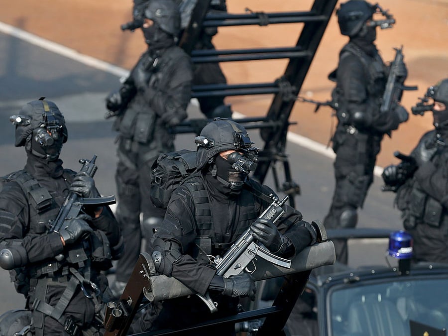A senior official told PTI the 'black cats' force, giving an edge to its sharp-shooters, has recently upgraded sniper rifles and inducted the German PSG1 A1 which carries an enhanced number of 20 rounds to engage and pin down targets for a longer time and is complemented with longer range and extreme accuracy. The 7.2 kg weighing rifle with telescopic sight is an upgrade of the PSG1 sniper variant used by the marksmen of the National Security Guard till now. PTI file photo