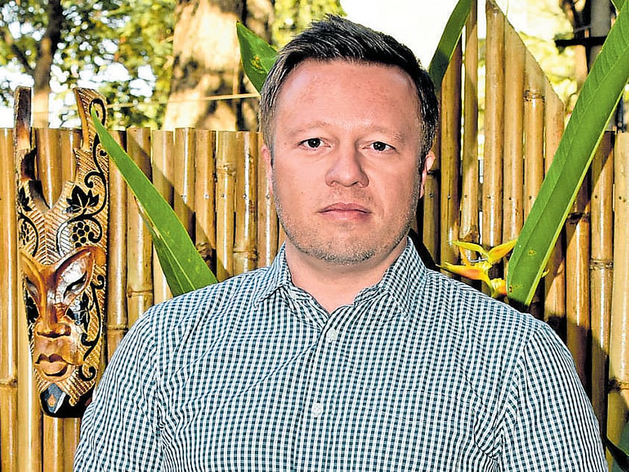 CONTENT Claus Heimes at Max Mueller Bhavan. DH Photo by B K Janardhan