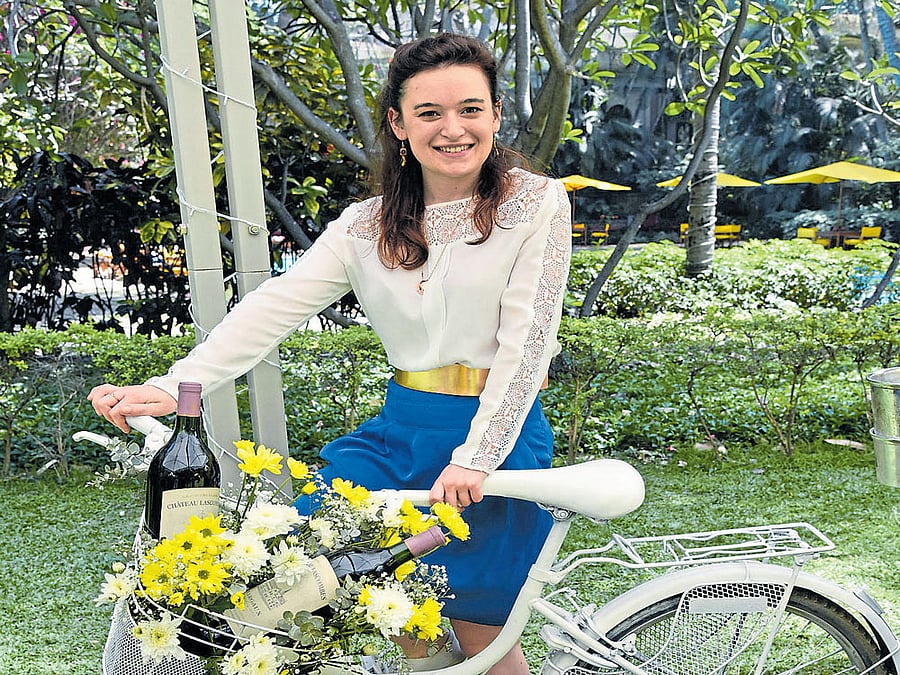 THRILLED Anna Murray at 'The Fine Wine Affair'. DH PHOTO BY S K DINESH