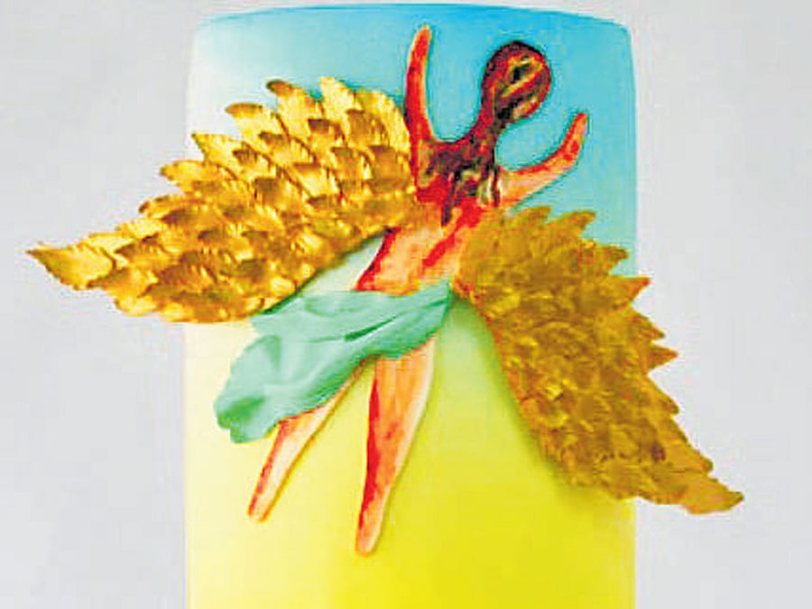 A cake designed by Nirmala from 'Pumpkin Bakes'.