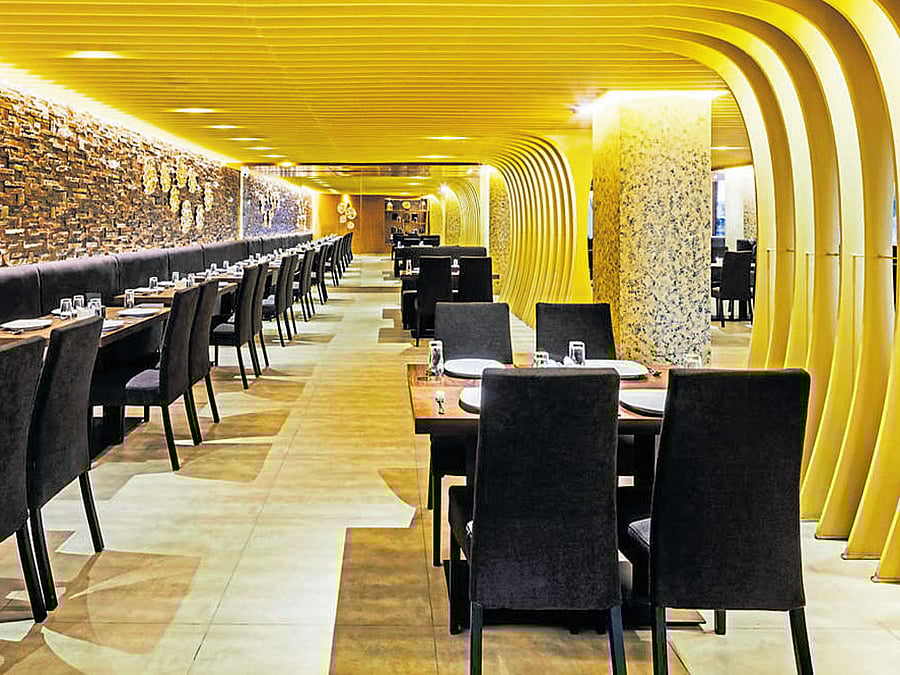 grand feel The interiors of the restaurant.