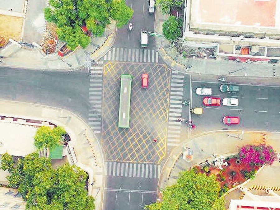 The traffic police hopes to introduce the twin markings in at least 100 junctions across in next few months.
