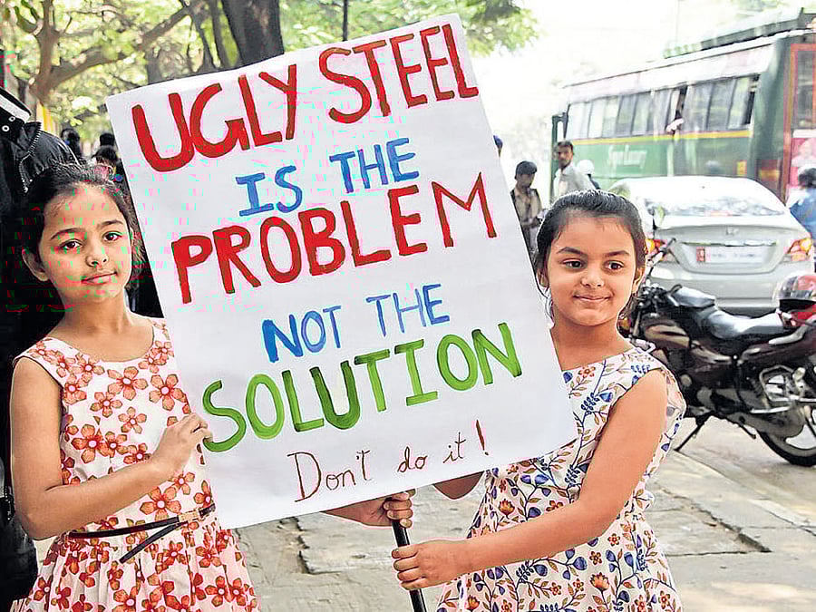 Two weeks after the government scrapped its controversial steel flyover plan, the National Green Tribunal ruled such a project cannot be executed without environmental clearance. DH file photo