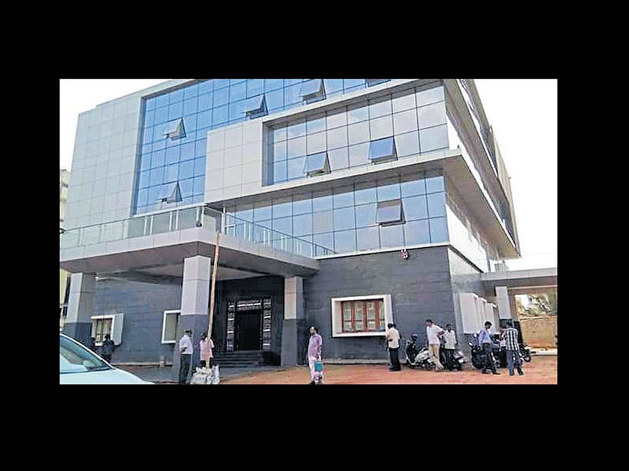 The new building of JD(S) is ready for inauguration.