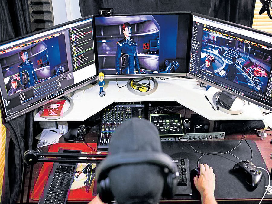 Joe Marino, a video game player who has more than 40,000 followers on Twitch, and wrote of his own health problems after another game streamer died, plays at home in Rochester, New York on March 11, 2017. INYT