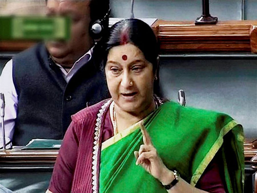 External Affairs Minister Sushma Swaraj. PTI file Photo