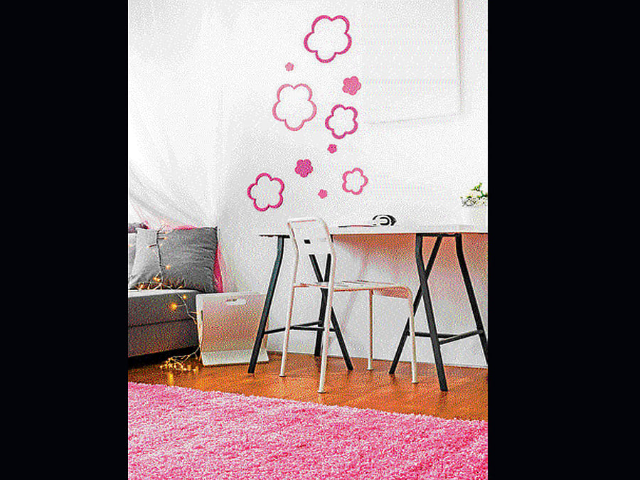 Decals can range from simple and small wall borders and cut-outs to more complex murals covering entire walls.