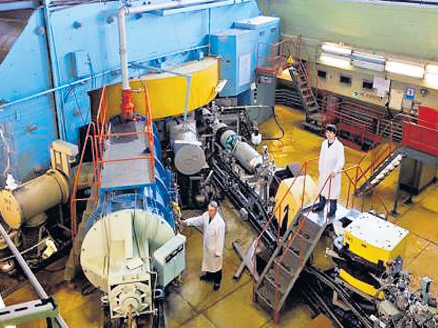 heavy but stable A synchrotron at the Joint Institute of Nuclear Research, Russia. It is used for the synthesis of superheavy elements. PHOTO CREDIT: JINR