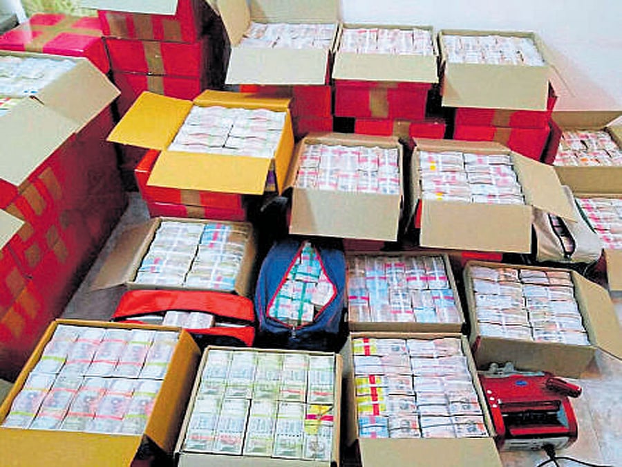 The I-T officials found that a sum of Rs 89 crore had been distributed among the voters. An additional Rs 5.6 crore was seized from Vijayabaskar and two other acquaintances of Sasikala loyalists. PTI file photo. For representation purpose