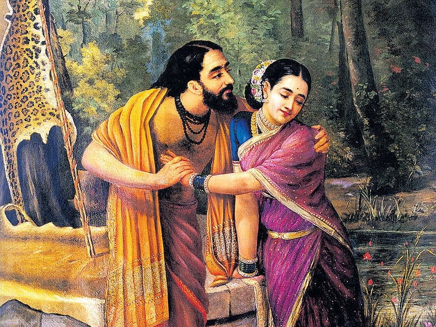 master strokes Ravi Varma's Arjuna & Subhadra.