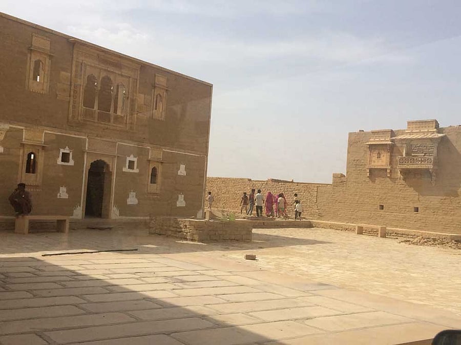 Concrete pathway in Kuldhara village in Rajasthan. Tabeenah Anjum