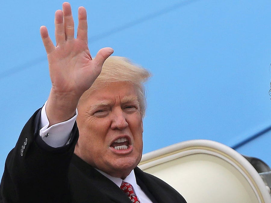 Trump, who embarked on a nine-day trip to Saudi Arabia, Israel, Vatican, Belgium and Italy, said in his weekly web and radio address to the nation that he would represent the views of the American people frankly and clearly. Reuters file photo