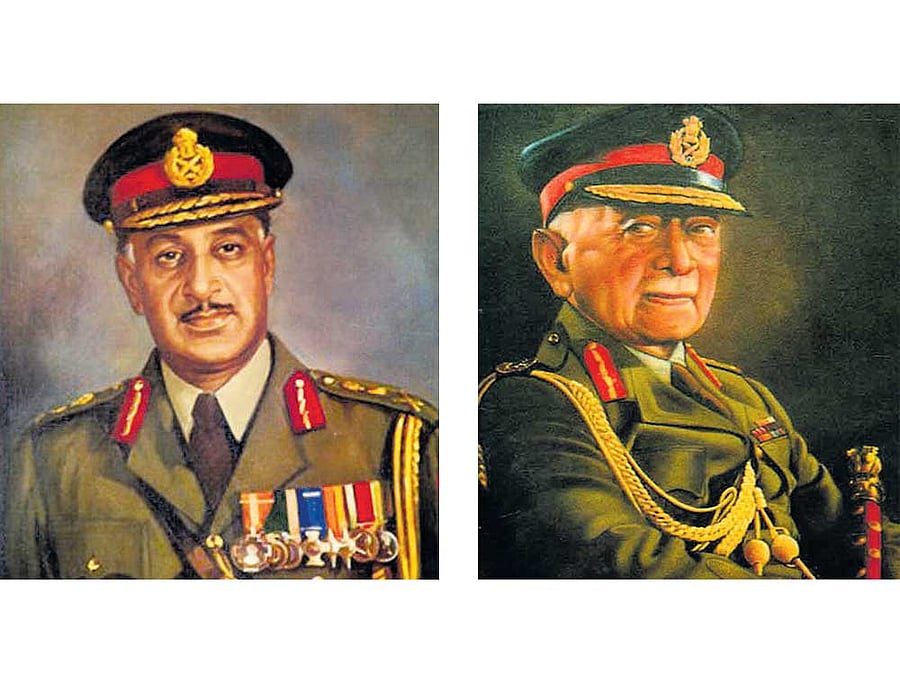Role Models: Paintings of General K S Thimayya, Field Marshal K M Cariappa.