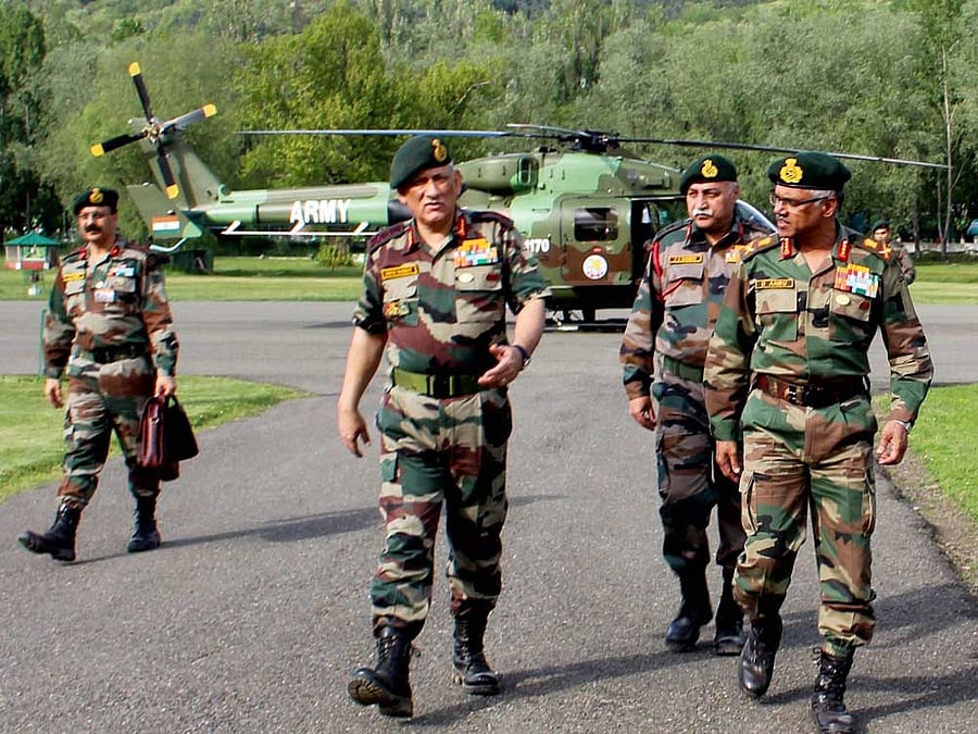 He said the purpose of the Army Chief's visit was to review the security situation and operational preparedness in the Valley. PTI file photo