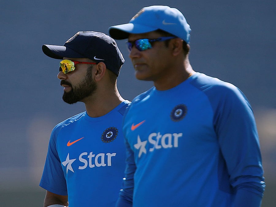 On alleged disagreements with Kumble, the skipper made it clear that one should only comment when aware of the situation. Reuters Photo