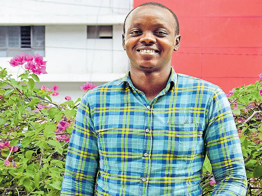 exploring: Martens Hategekimana. DH Photo by by B H Shivakumar