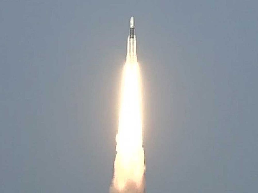 Terming the event as historic, Mukherjee congratulated the Indian Space Research Organisation (ISRO) for the launch of the indigenous Geosynchronous Satellite Launch Vehicle Mark III (GSLV-Mk III) carrying the GSAT-19 satellite to a Geosynchronous Transfer Orbit (GTO). Picture courtesy ANI