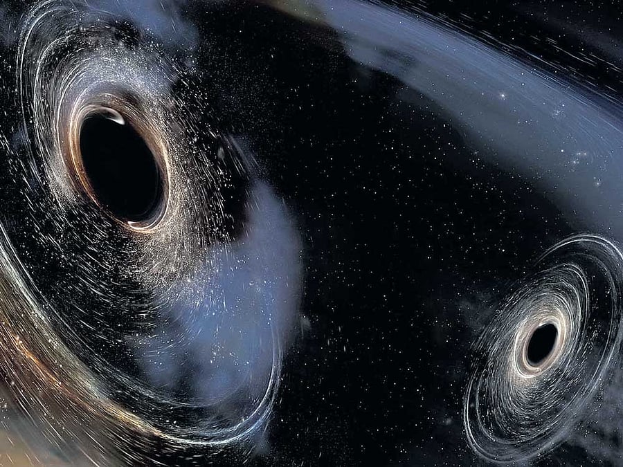 extraterrestrial An artist's conception shows two merging black holes similar to those detected by LIGO. ILLUSTRATION CREDIT: Aurore Simonnet/Sonoma State/Caltech/MIT/LIGO via NYT