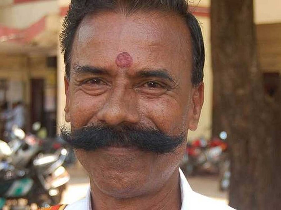 The other four who filed their papers were K Padmarajan from Tamil Nadu, Anand Singh Kushwaha from Madhya Pradesh, A Bala Raj from Telangana and dhoti-clad Kondekar Vijayprakash from Pune. In picture: K Padmarajan. Image courtesy twitter.