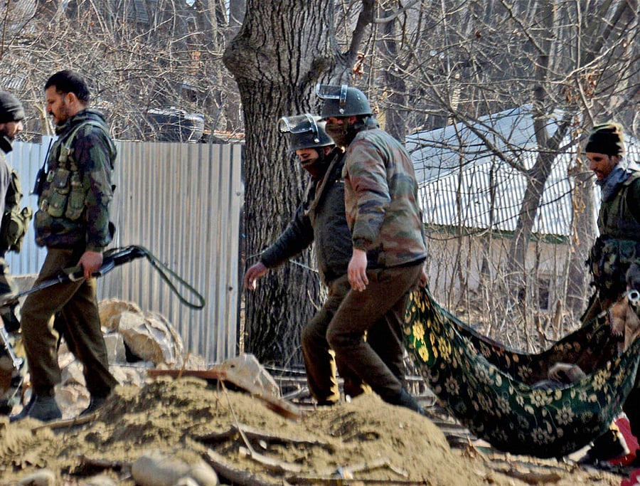 The Station House Officer identified as Sub Inspector Feroz, a resident of Pulwama, fell victim to indiscriminate firing from militants, senior police officials said. PTI file image for representation.