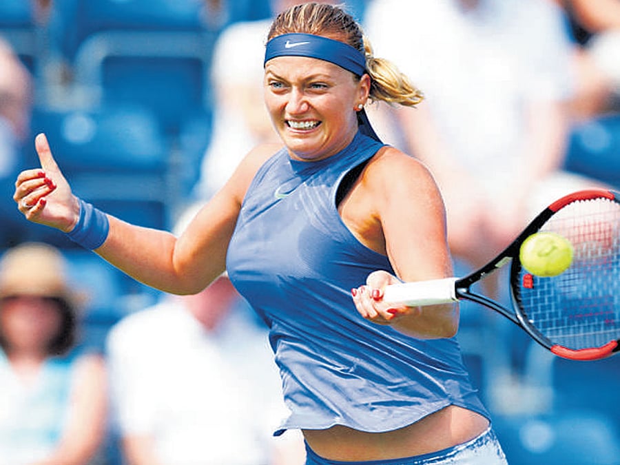 Czech Republic's Petra Kvitova during her win over compatriot Tereza Smitkova. Reuters Photo