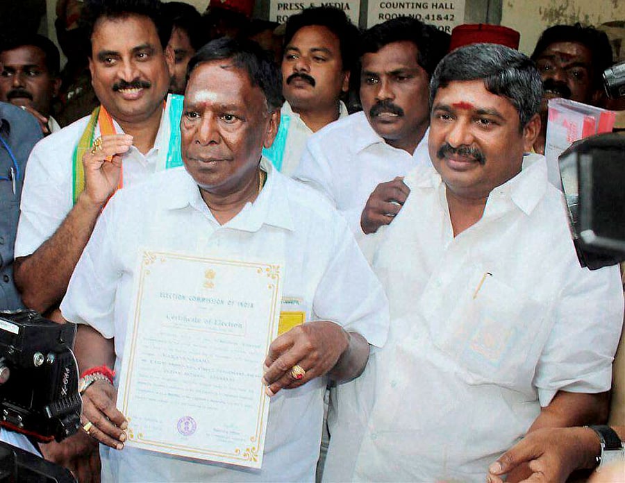 Puducherry Chief Minister V Narayanasamy. PTI File Photo