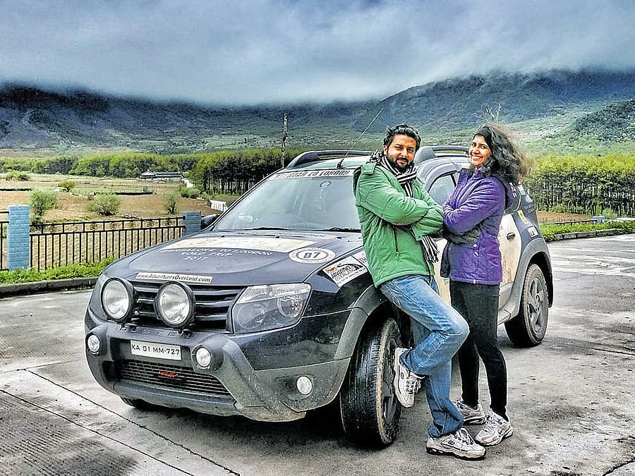 Nishith and Priyanka in China.