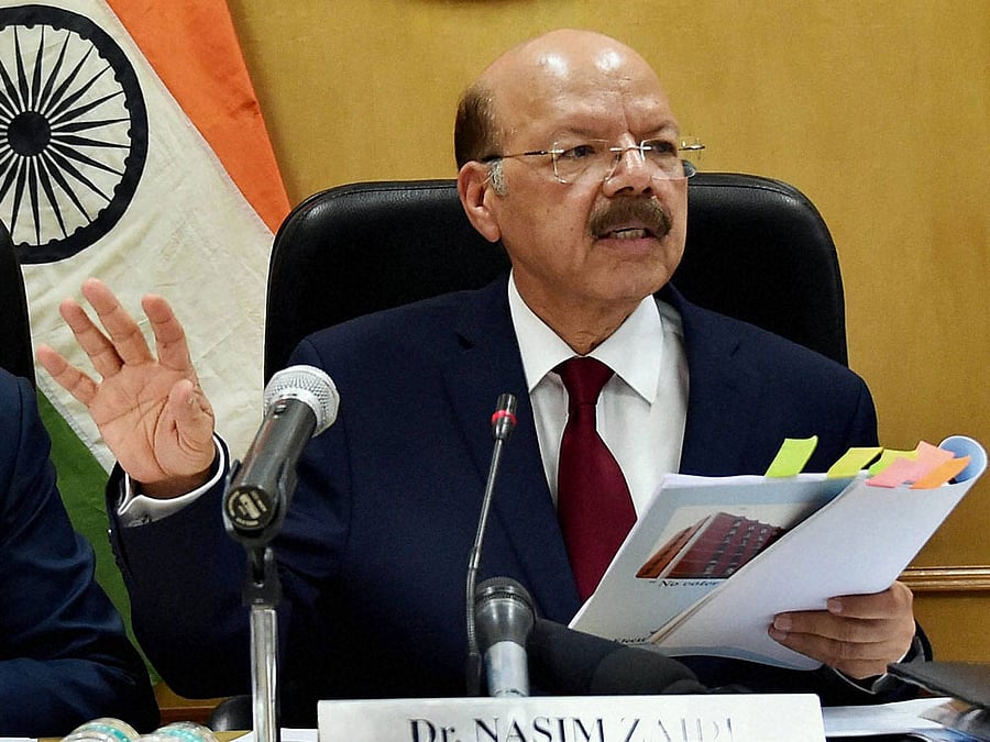 Chief Election Commissioner Nasim Zaidi. PTI File photo