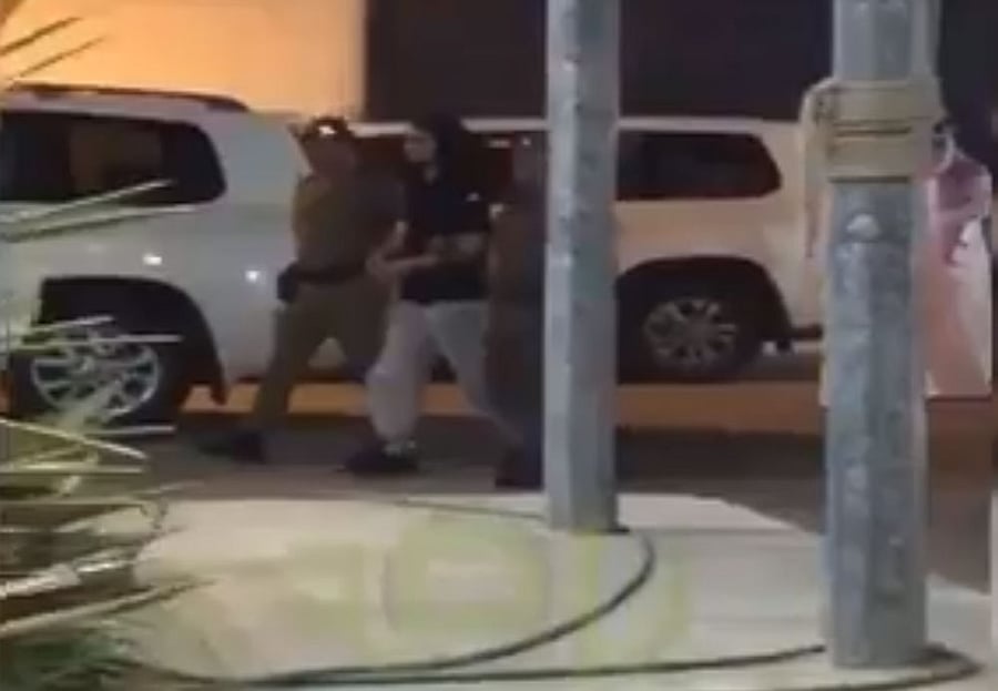 A video of the Prince being taken for questioning by the Police was also uploaded, presumably by bystanders. Photo credit: twitter/saudinews50.