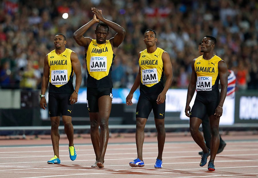 Yohan Blake said that the excessively long wait, coupled with the cold weather, lead to the injury that ruined Usain Bolt's final race. Reuters photo.