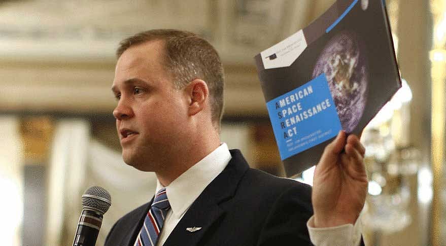 US President Donald Trump has announced he plans to appoint James Bridenstine, a former navy pilot and Republican congressman, to head the US space agency NASA. Picture courtesy Twitter