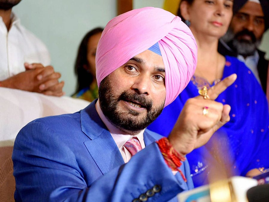 Punjab minister and former-cricketer Navjot Singh Sidhu. PTI file photo