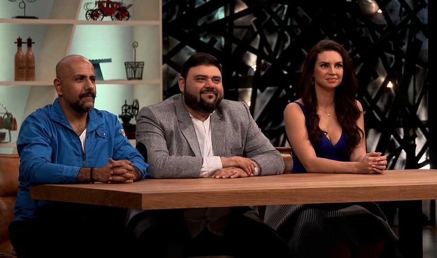 JUDGES PANEL Vishal Dadlani, Riyaaz Amlani, Sarah Todd on 'Grilled'.