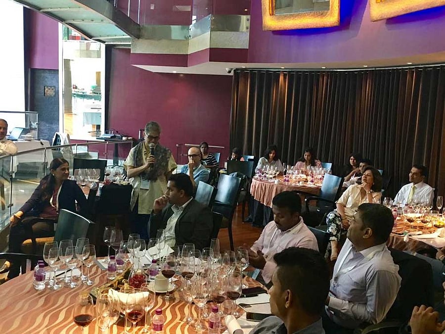 Members of the Italics Wine Club enjoy some Italian vintages