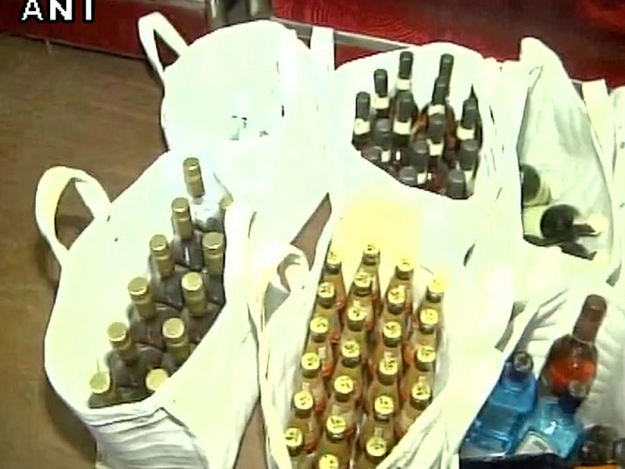 Liquor recovered during a raid. representative photo.