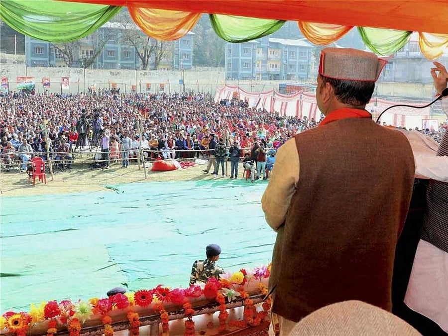 The joust for power in HP is a bipolar contest between the Congress and the BJP. PTI Photo for Representation