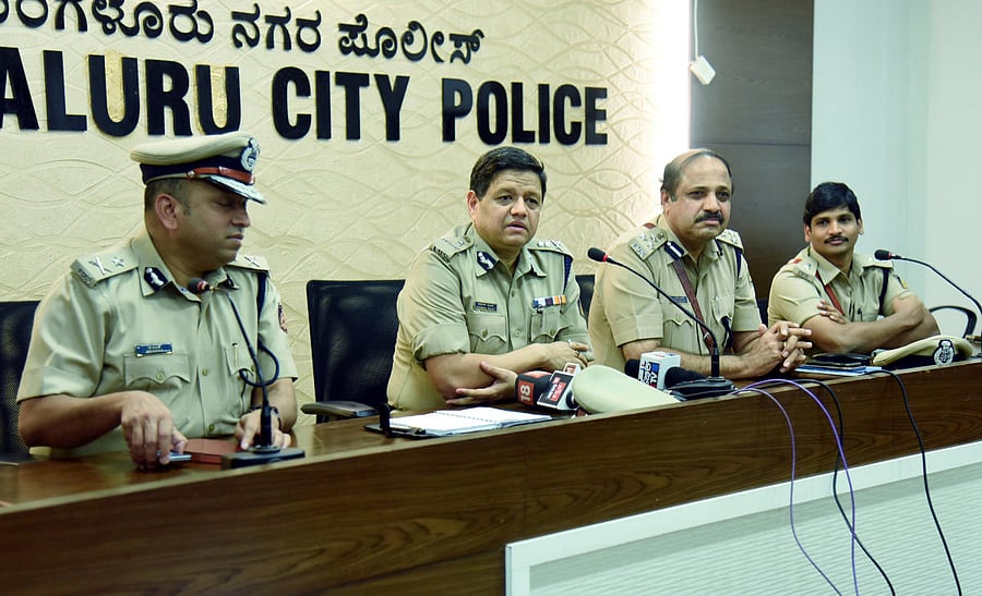 ADGP (Law and Order) Kamal Panth speaks to mediapersons in Mangaluru on Wednesday.