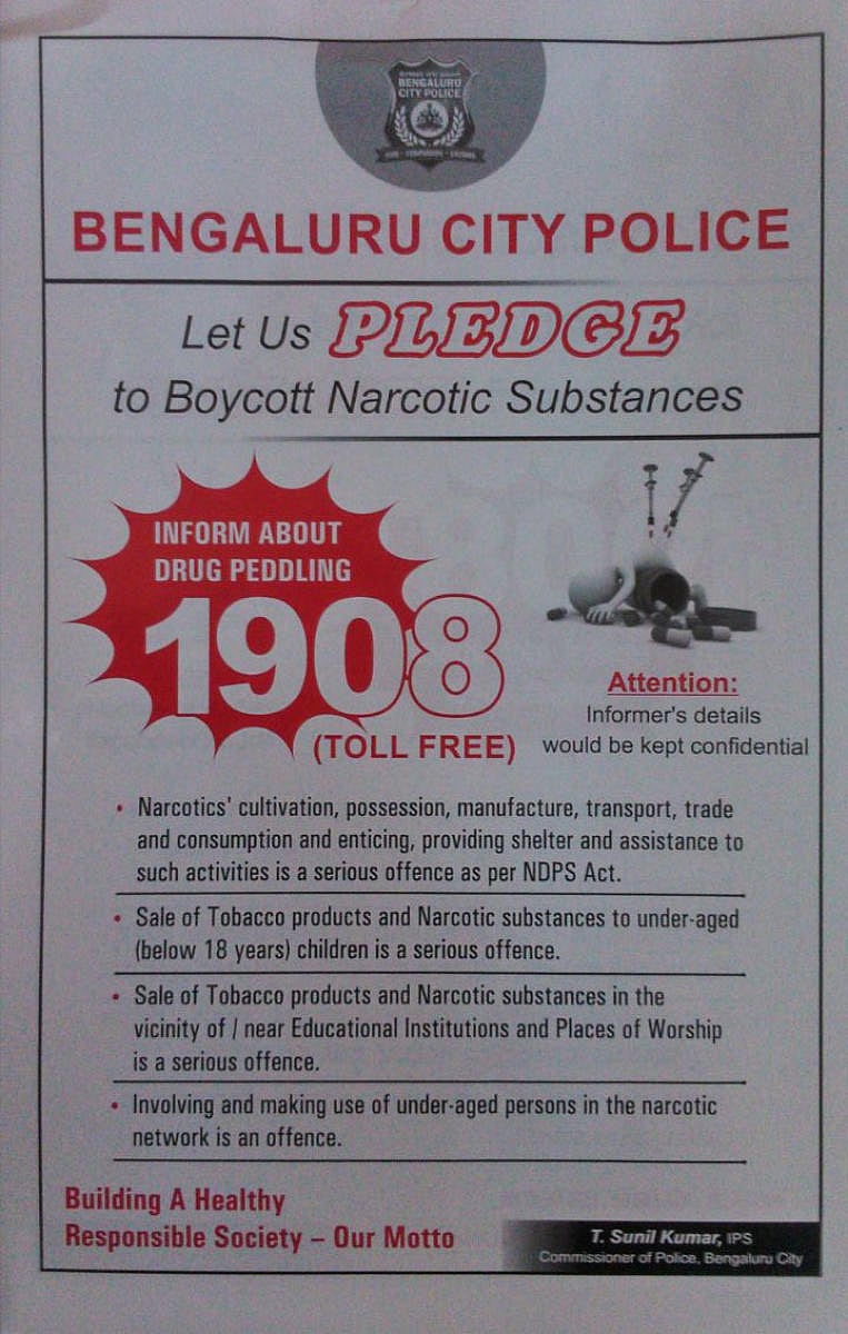 The pamphlet released by Bengaluru police