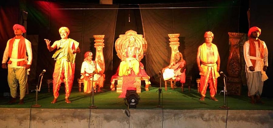 Members of Janadani perform play, 'Paaduka Kireeta'. dh File photo