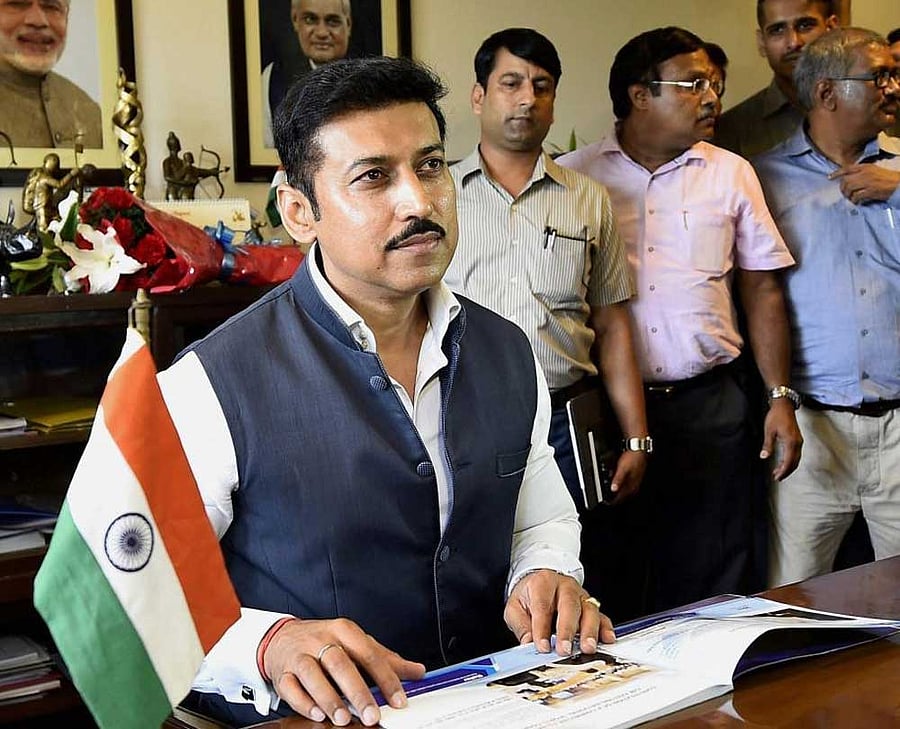 Minister of State for Information and Broadcasting Rajyavardhan Singh Rathore. PTI